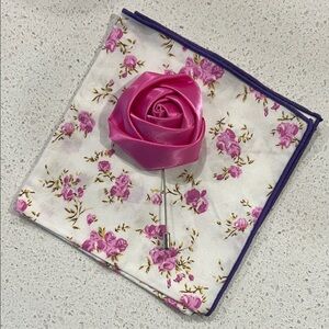 NEW Men’s pocket square and lapel pin